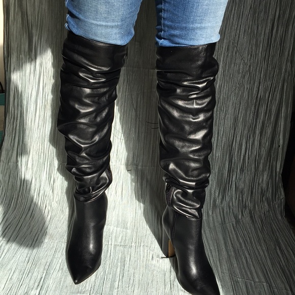 NWT Express knee high faux leather boots size 7&8 - Picture 7 of 8